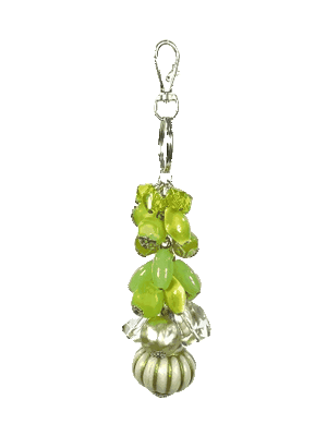 Lime Green Keychain Purse Bling
