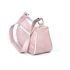 Baby Pink Leather Mini Shoulder Bag side view