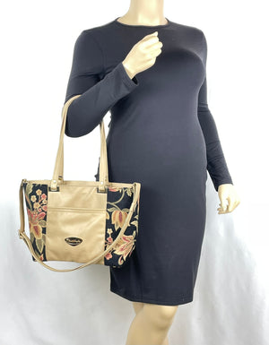 Abigail Tote Beige and Black Floral