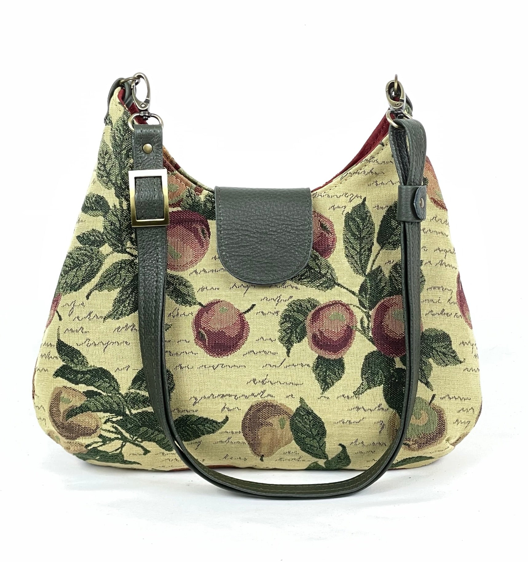 Cottagecore Apples and Pears Hobo Crossbody