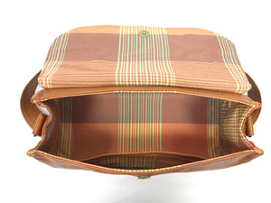Cognac Brown Leather Shoulder Bag