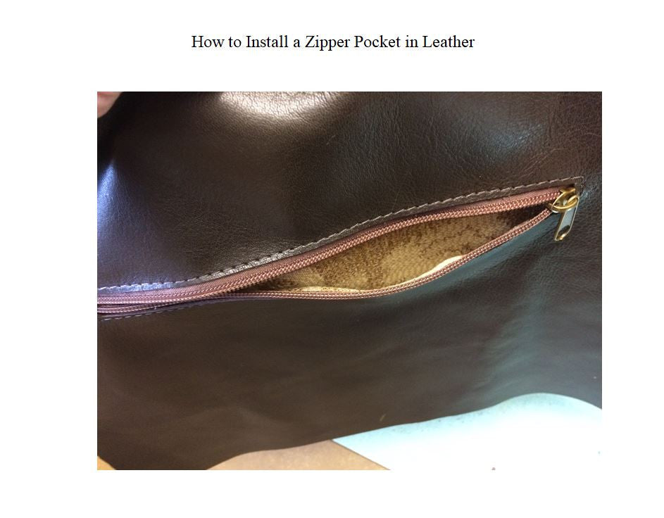 How to Install a Zipper Pocket in Leather