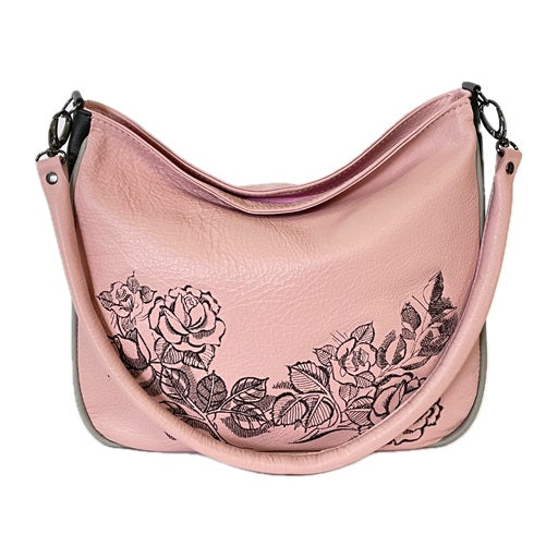 Cheyenne Slouchy Hobo Black Roses