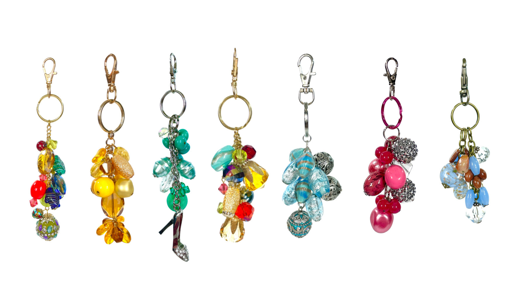 Handbag bling keychain fobs