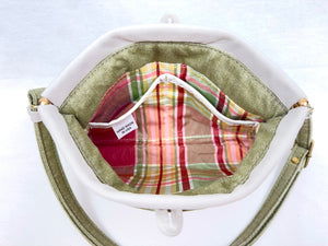 Linden Flex-Frame Green Denim Orchid Crossbody