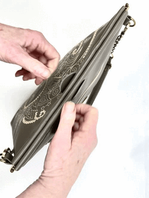 The Linden Flex-Frame Shoulder Bag Mandala Sun