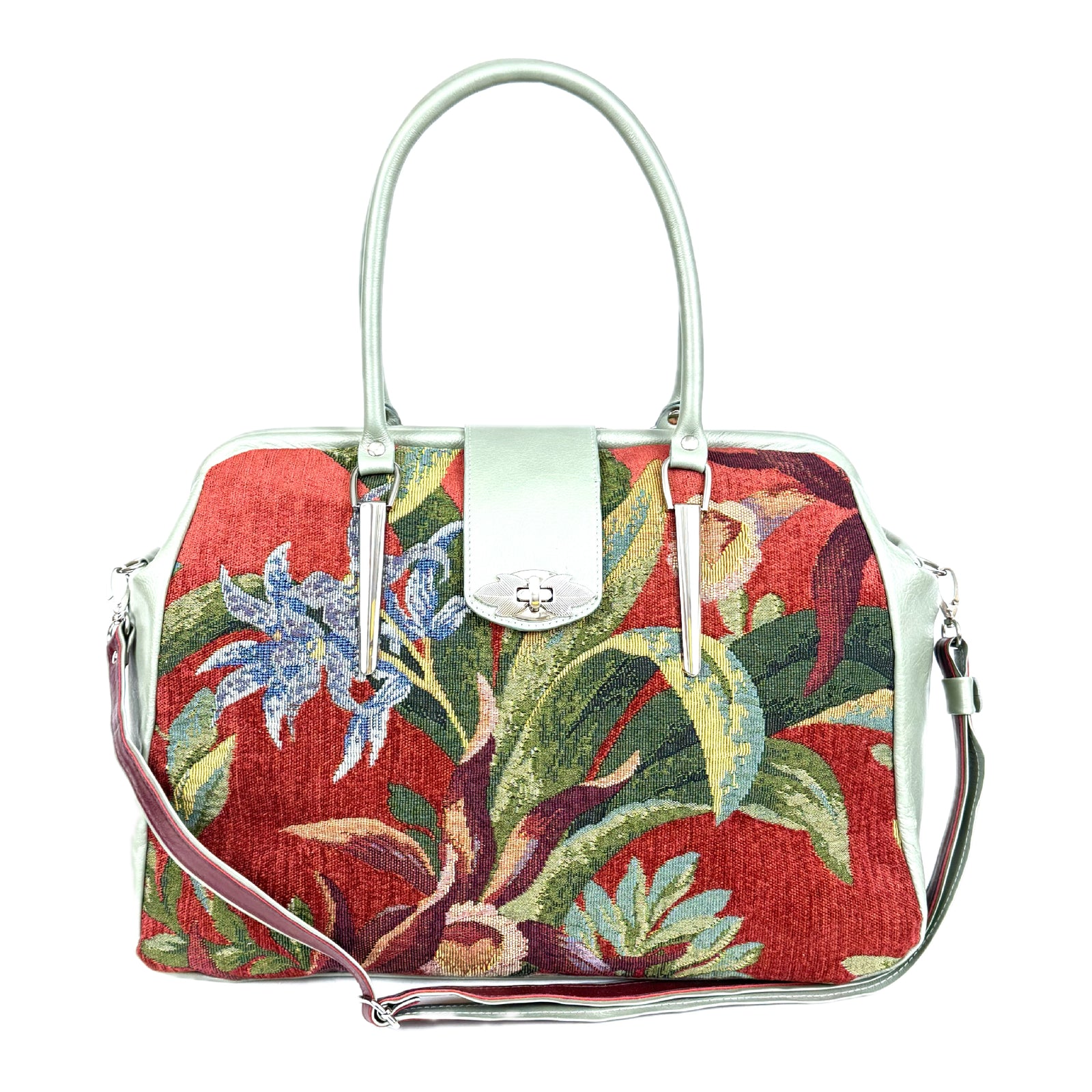 Red Orchid Weekender Carpet Bag