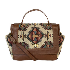 Top Handle Flap Bag Aztec Tapestry