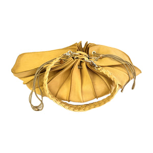 Fan Bag Yellow Deerskin Leather