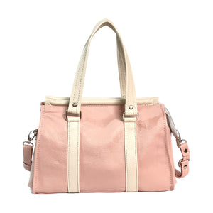 Natalie Powder Pink Leather Satchel