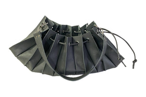 Fan Bag Black Cowhide Leather