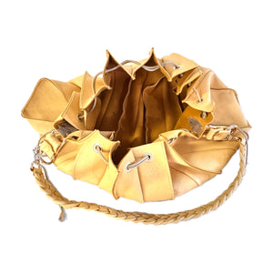 Fan Bag Yellow Deerskin Leather