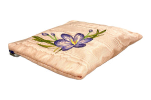 Peach Moiré Zipper Pouch