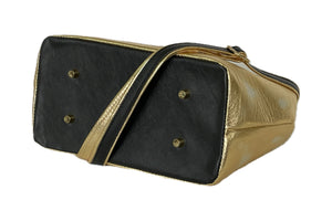 Fifth Avenue Antique Gold and Black Leather