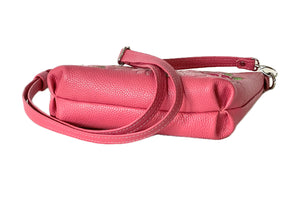 Carla Strawberry Pink Leather Crossbody