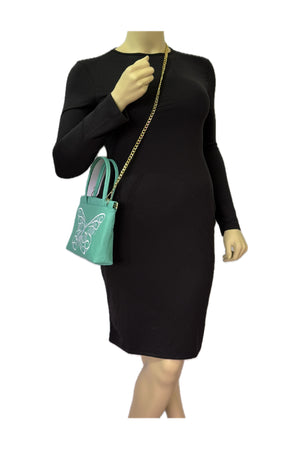 The Linden Flex-Frame Crossbody: White Butterfly (Small)