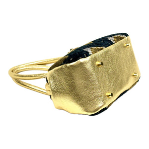 Annabelle Small Black and Gold Doctor Bag