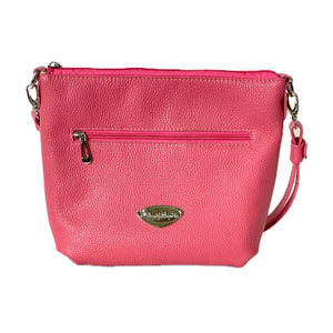 Carla Strawberry Pink Leather Crossbody