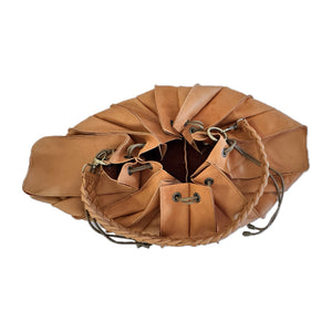 Fan Bag Golden Tan Buckskin Leather