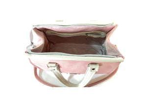 Natalie Powder Pink Leather Satchel