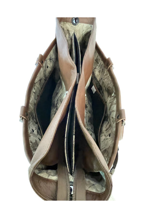 Teacher's Tote Cheetah and Leather