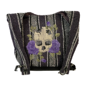 Jumbo Hobo Crossbody Skull and Roses