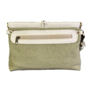 Linden Flex-Frame Green Denim Orchid Crossbody
