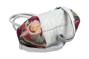 Madison Small Leather and Red Orchid Tapestry Doctor Bag