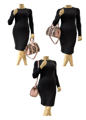 Natalie Winter Roses Pink Leather