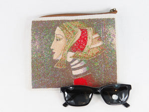 Ancient Woman Warrior Accessories Zipper Pouch sunglasses size