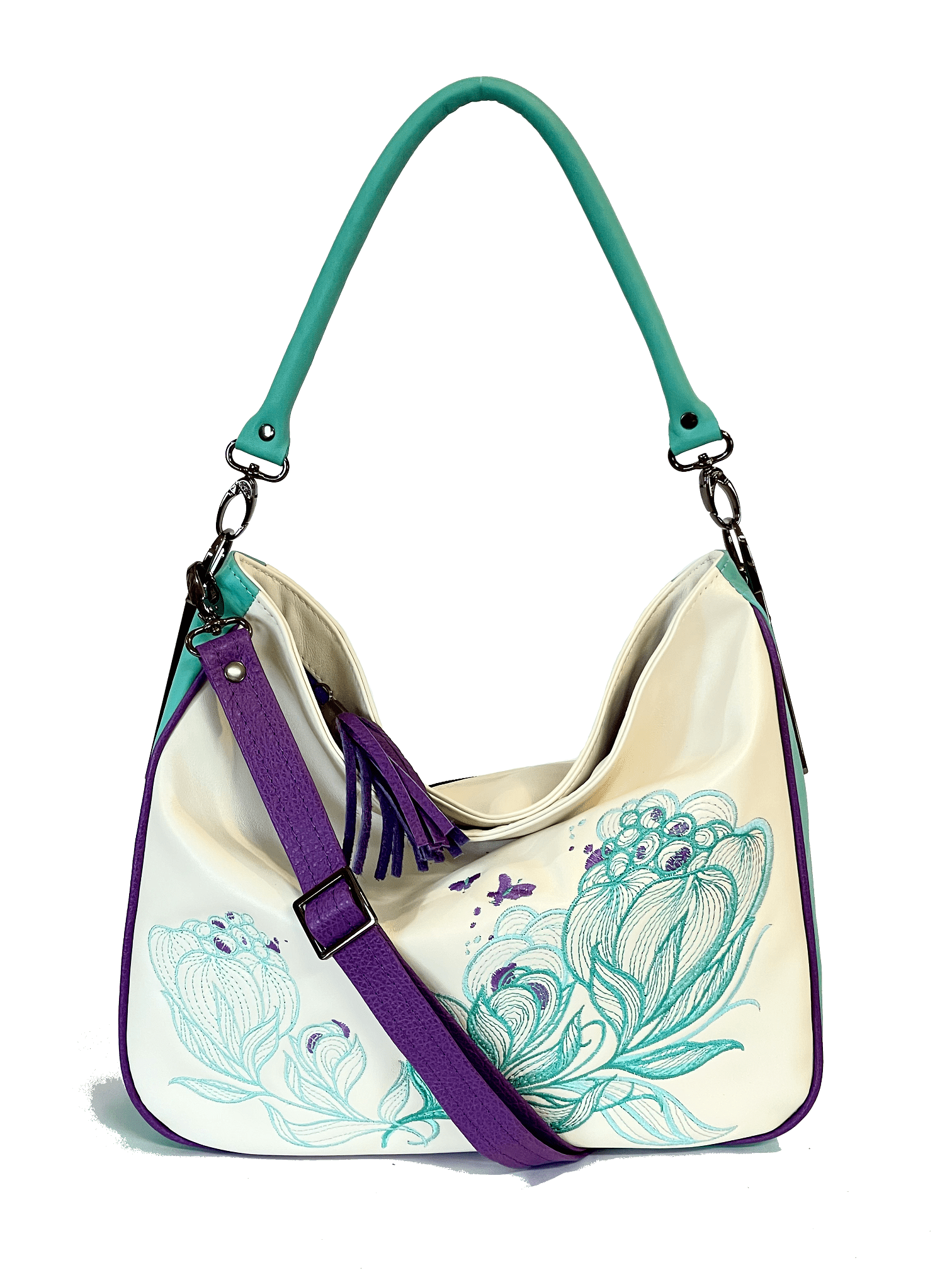 Artist's Tulips Slouchy Leather Shoulderbag