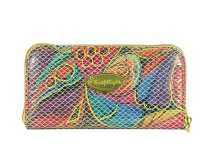 Colorful Fish Leather Wallet back view
