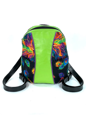 Darian Backpack Lime Green & Rainbow