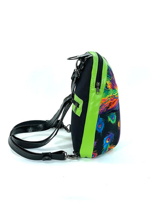 Darian Backpack Lime Green & Rainbow