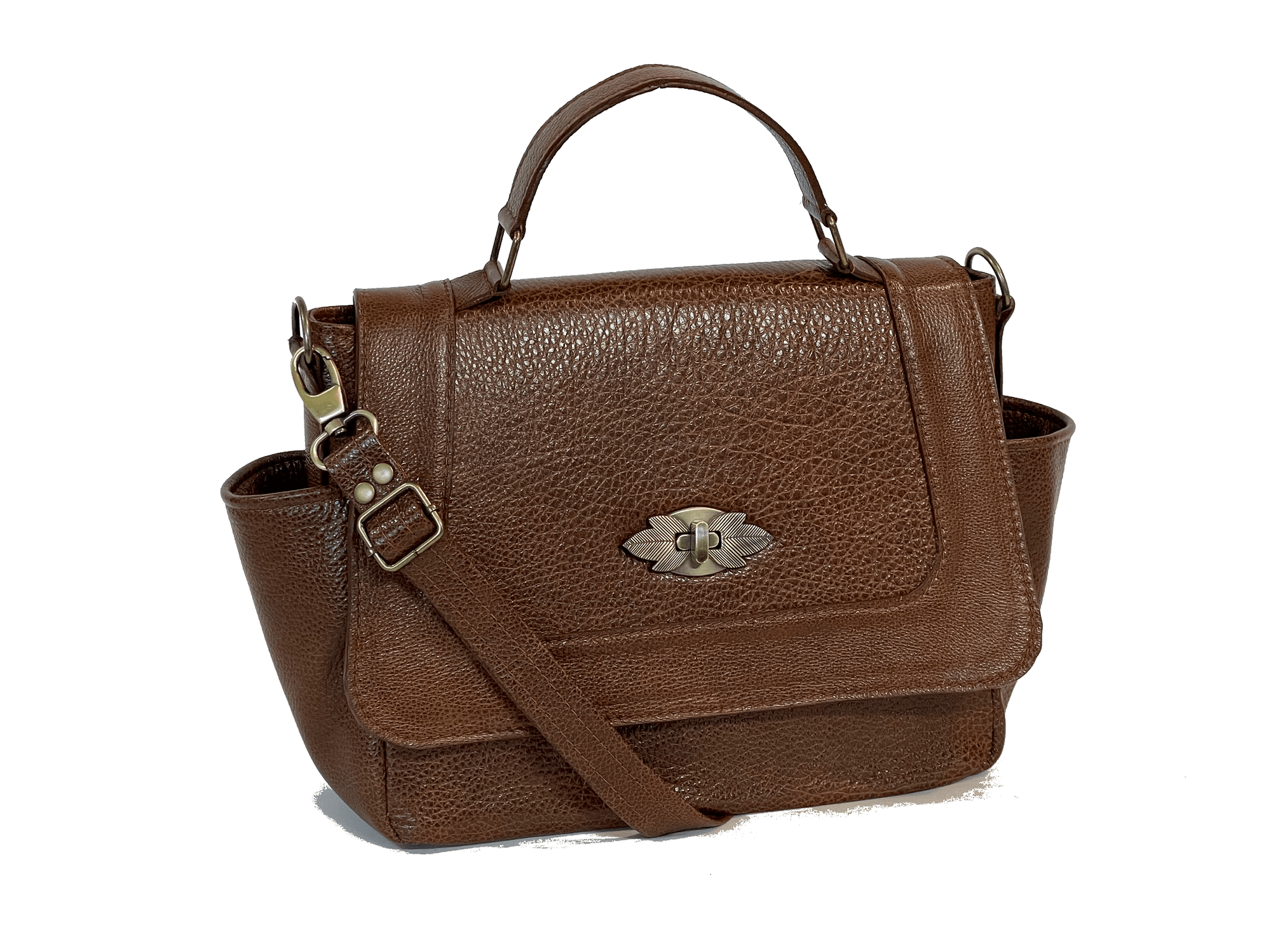 Elijah's Brown Leather Flap Bag