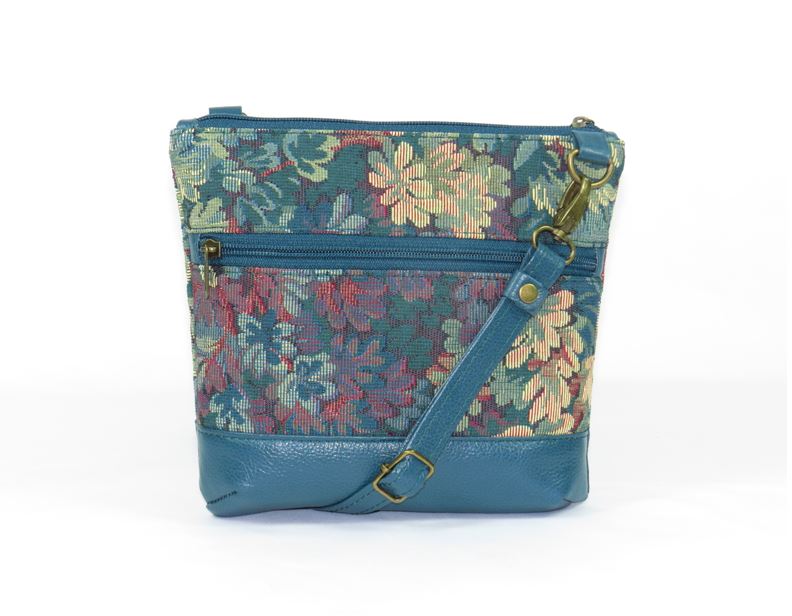 Enchanted Forest Leather and Tapestry Crossbody