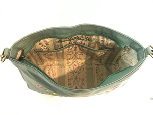 End of Summer Roses Slouchy Hobo interior view