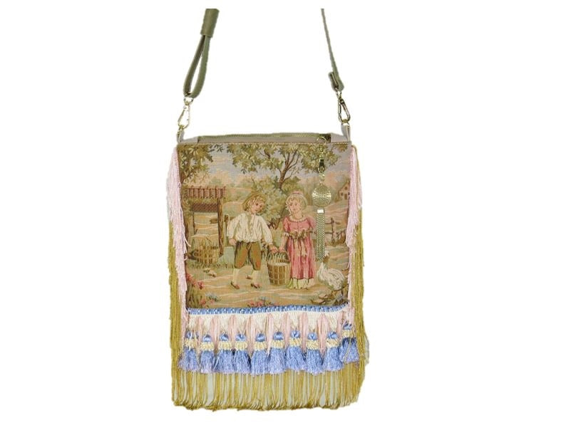 French Country Farm Children Tapestry Cottagecore Bag