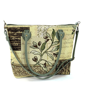 Green Olive Oversize Tote handles view