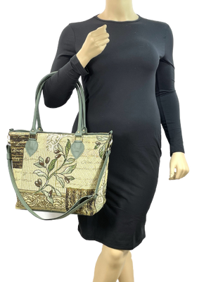 Green Olive Oversize Tote model view