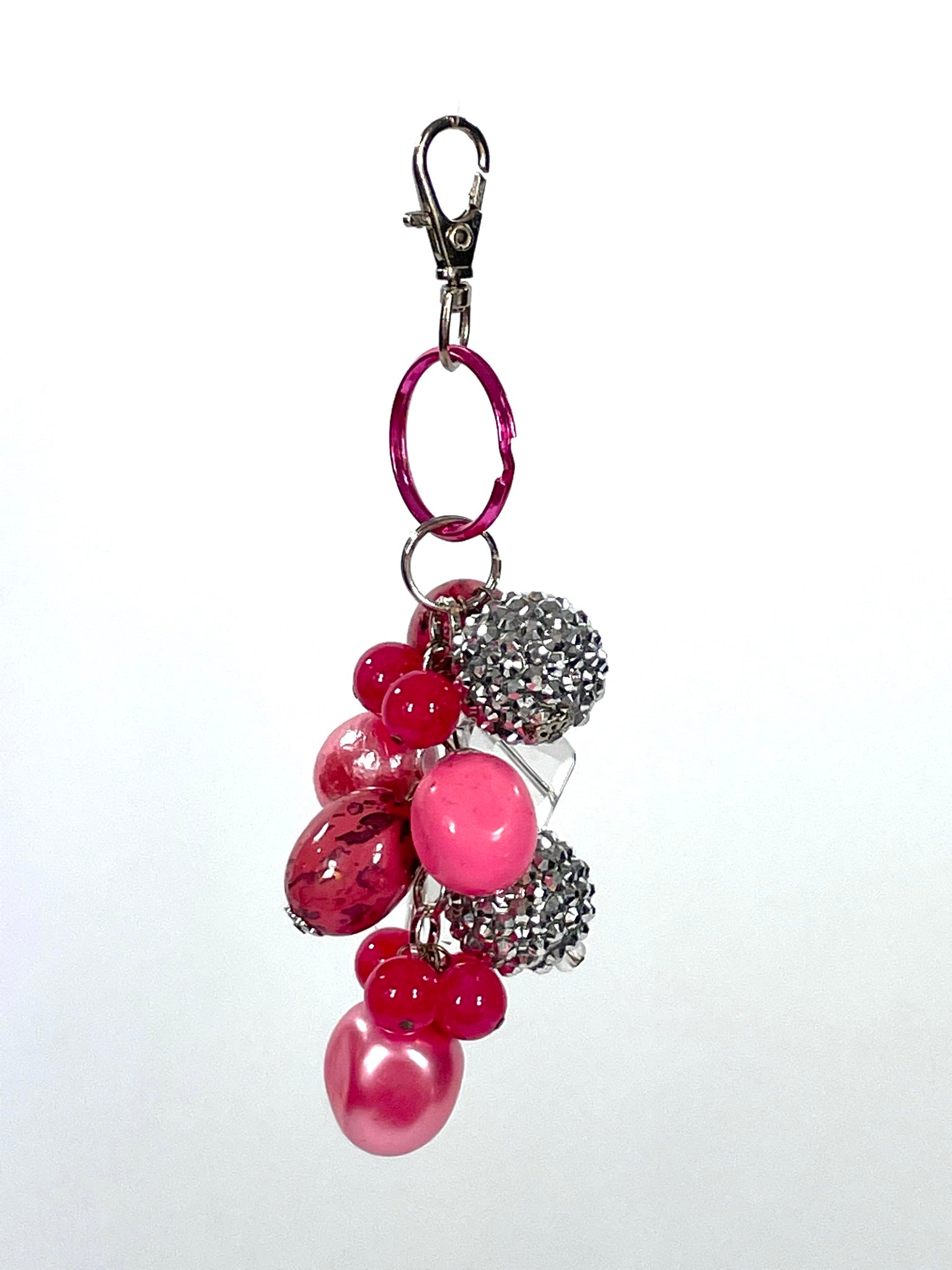 Hot Pink Keychain Purse Bling