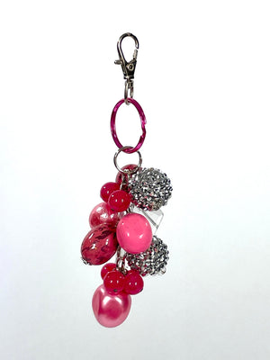 Hot Pink Keychain Purse Bling