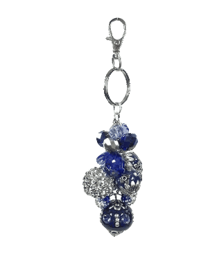 Royal Blue Keychain Purse Bling