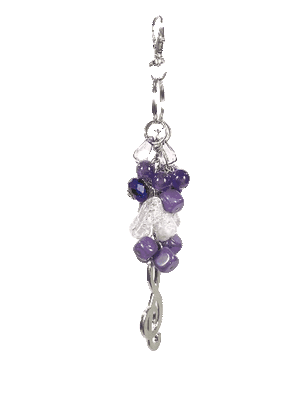 Purple Keychain Purse Bling