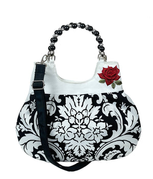 Black and White Damask Tote