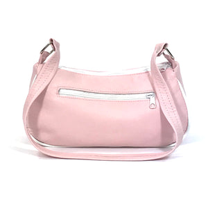 Baby Pink Leather Mini Shoulder Bag