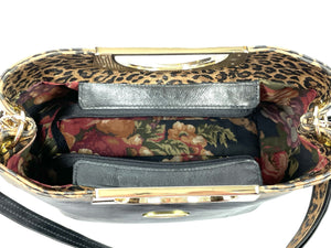 Fifth Avenue Black and Leopard Leather Bag