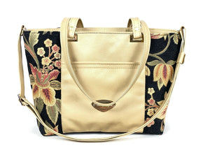 Abigail Tote Beige and Black Floral