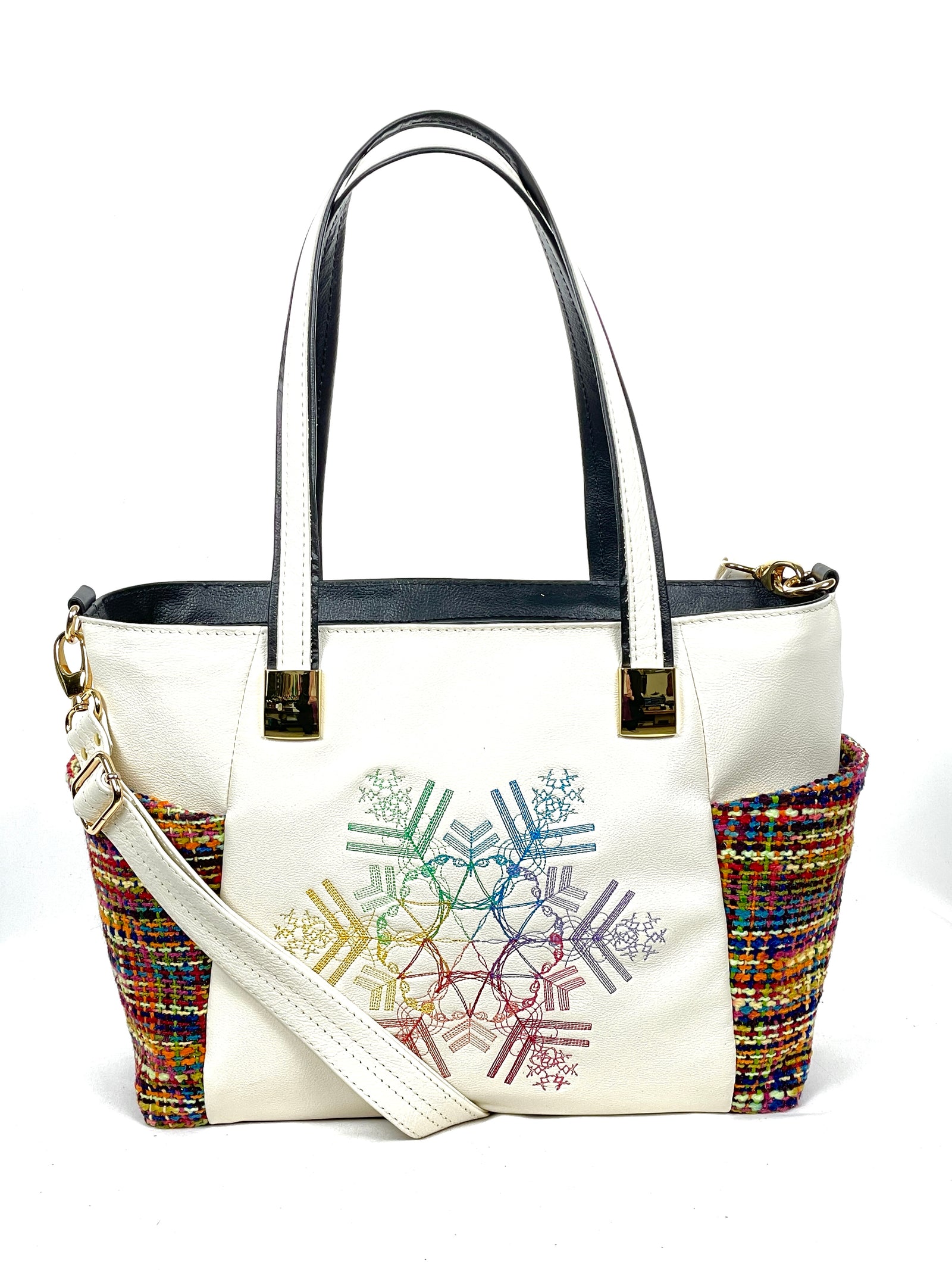 Nine Pocket Tote Rainbow Snowflake