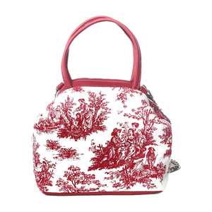 Mini Margret Doctor Bag Red Toile and Leather